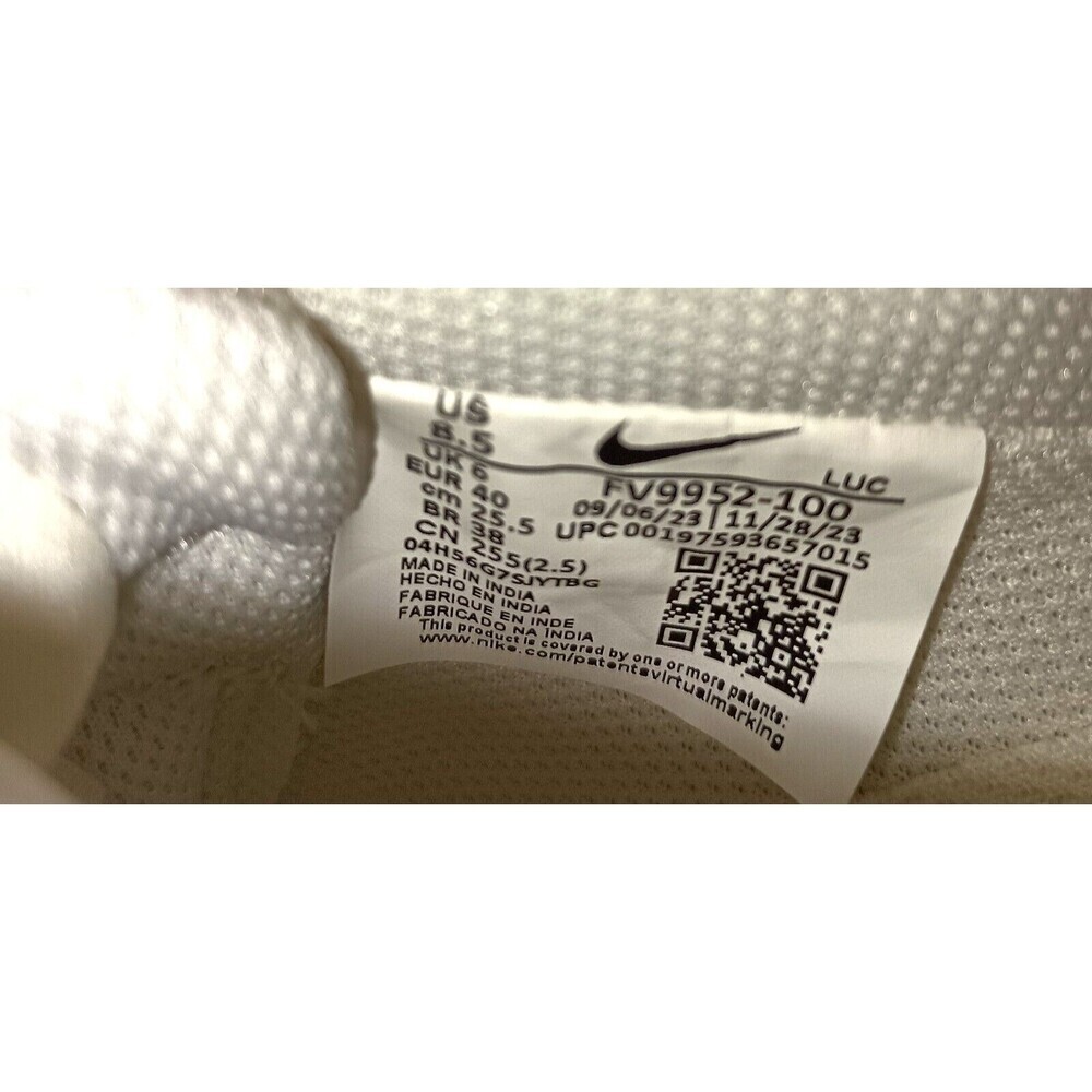 Nike Court Vision Low Womens 6 White Ivory Sneakers New in Box Casual AF1 Style - Picture 8 of 9